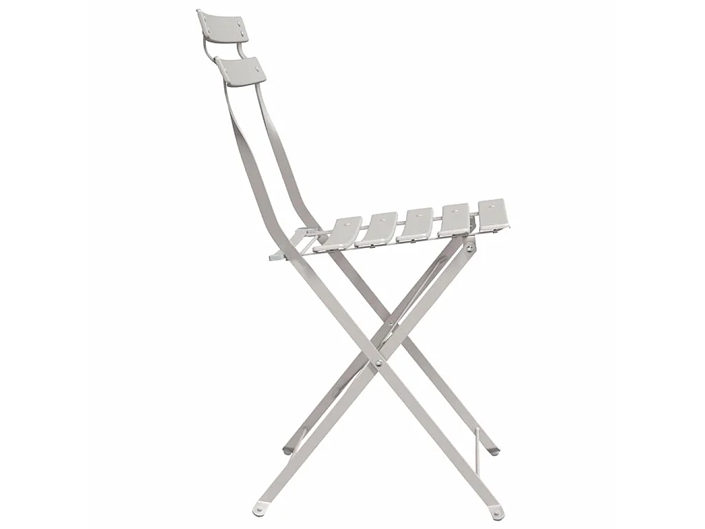 Sedia da giardino pieghevole 2 pezzi Beige 42 x 46 x 82 cm Acciaio