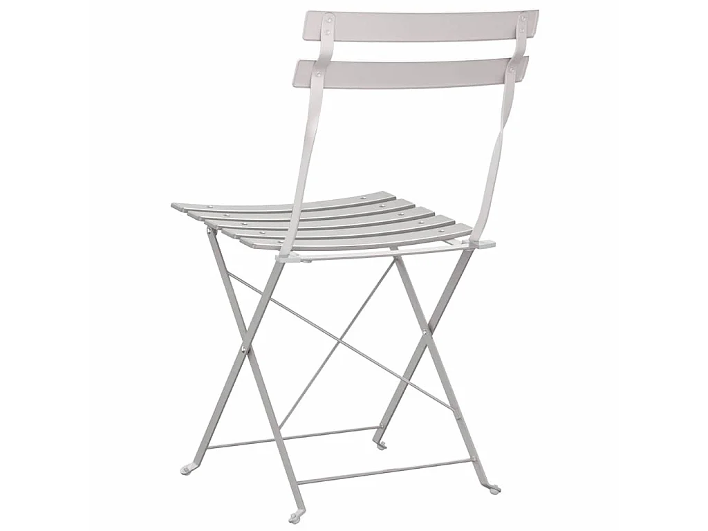 Sedia da giardino pieghevole 2 pezzi Beige 42 x 46 x 82 cm Acciaio