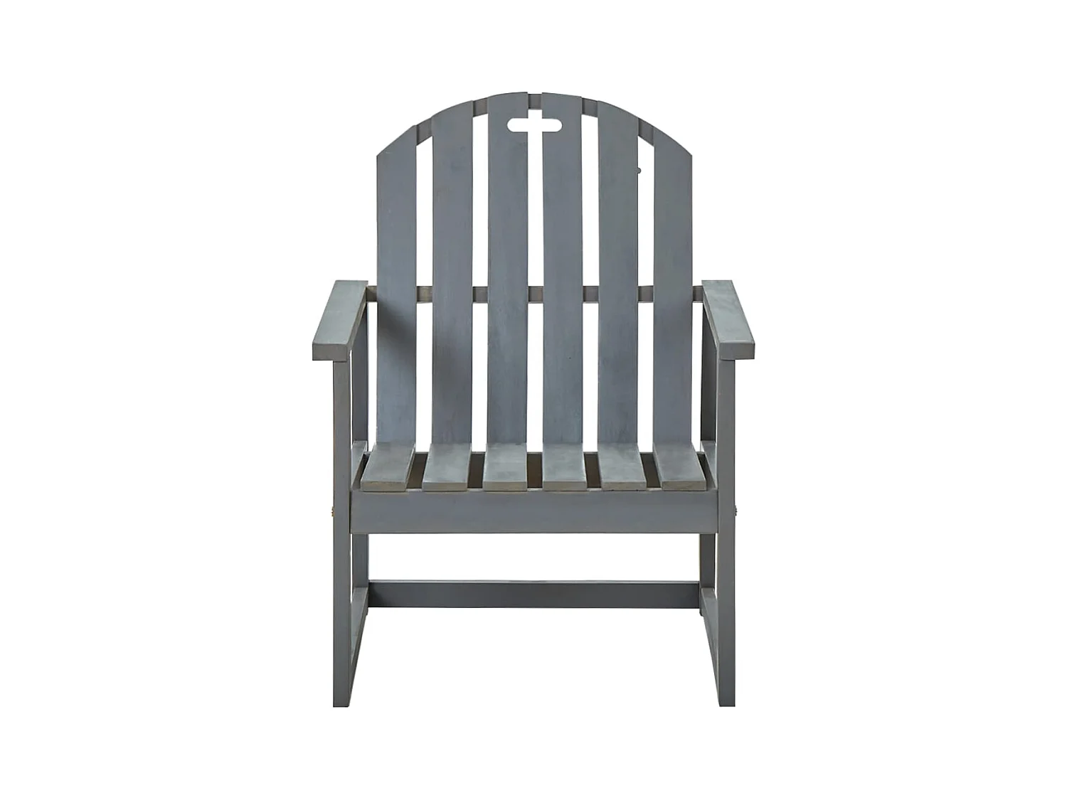 Juego de 2 sillas de jardín de madera maciza de acacia gris