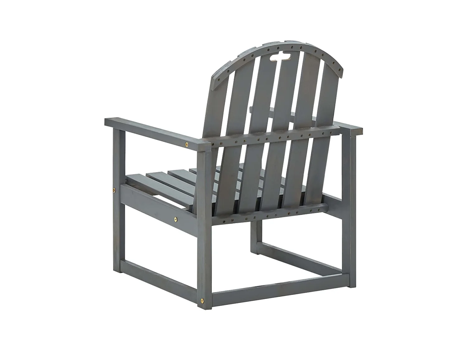 Juego de 2 sillas de jardín de madera maciza de acacia gris