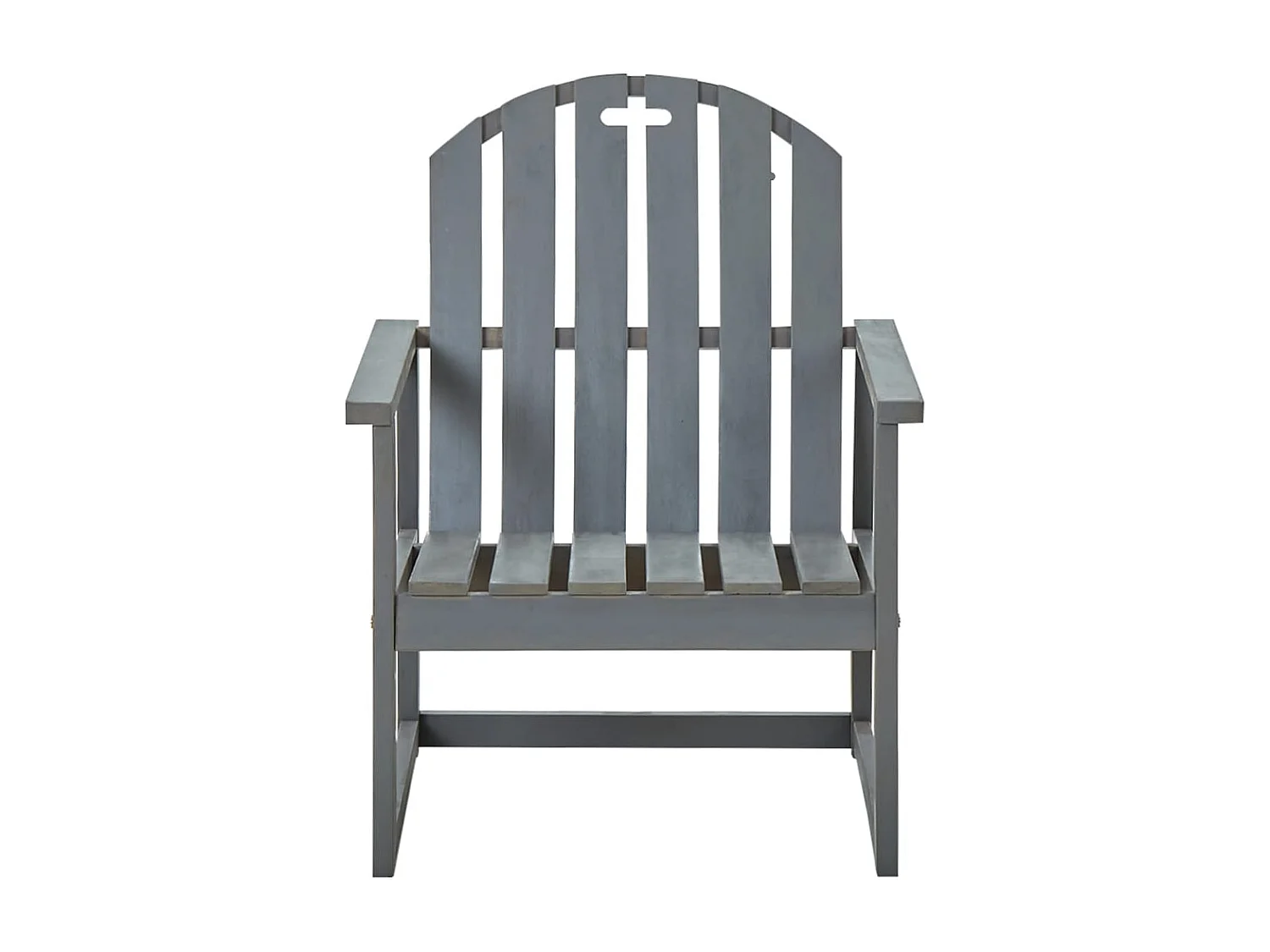Chaises de jardin lot de 2 Gris Bois d'acacia solide