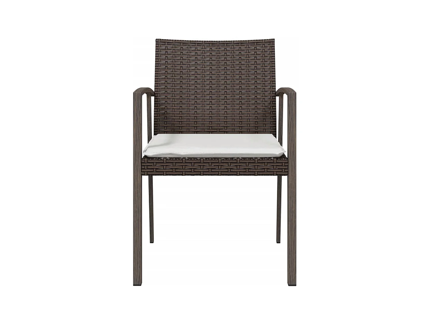 Tuinstoelkussens set van 2 bruin 56,5x57x83 cm rotan