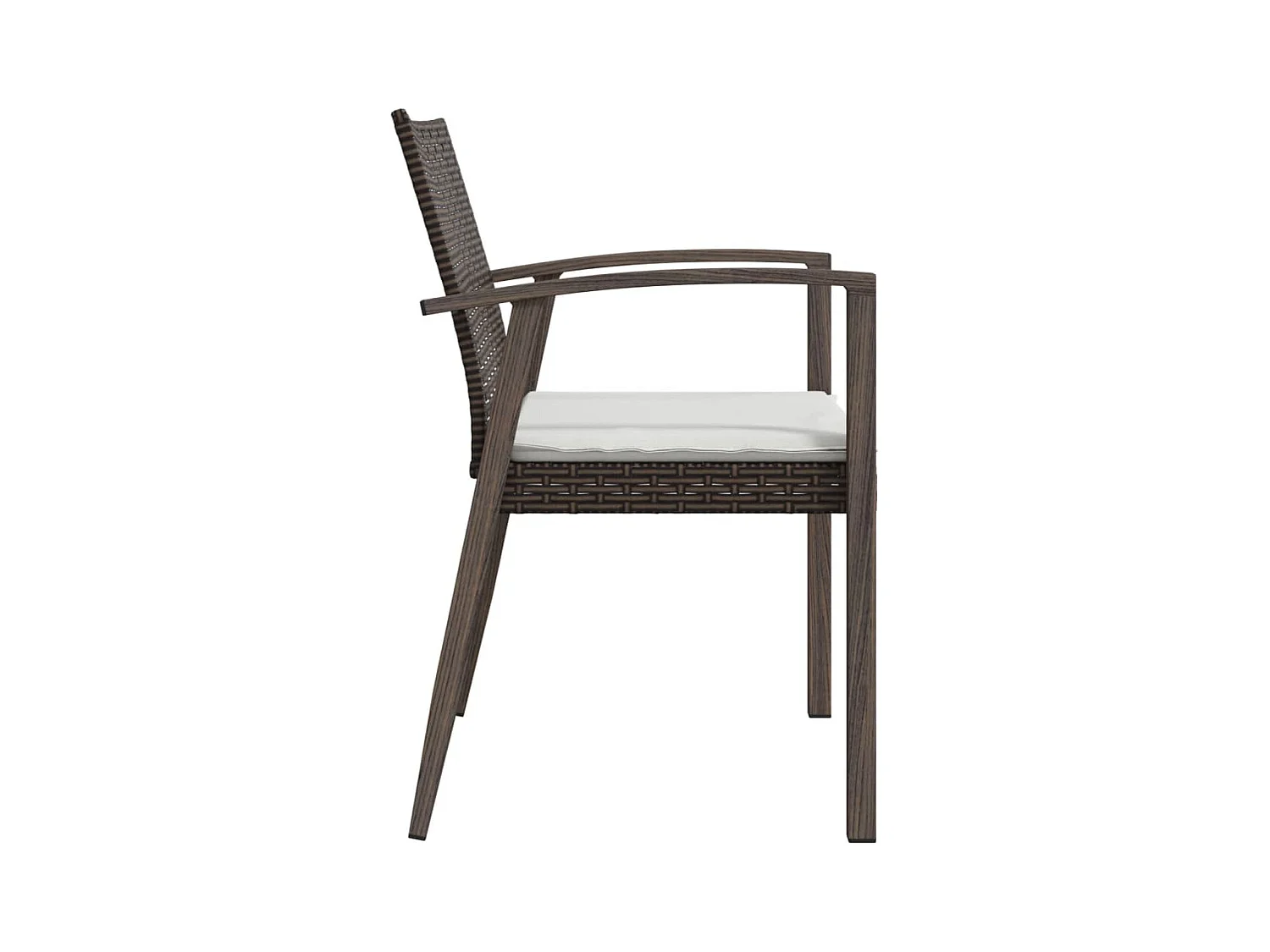 Tuinstoelkussens set van 2 bruin 56,5x57x83 cm rotan