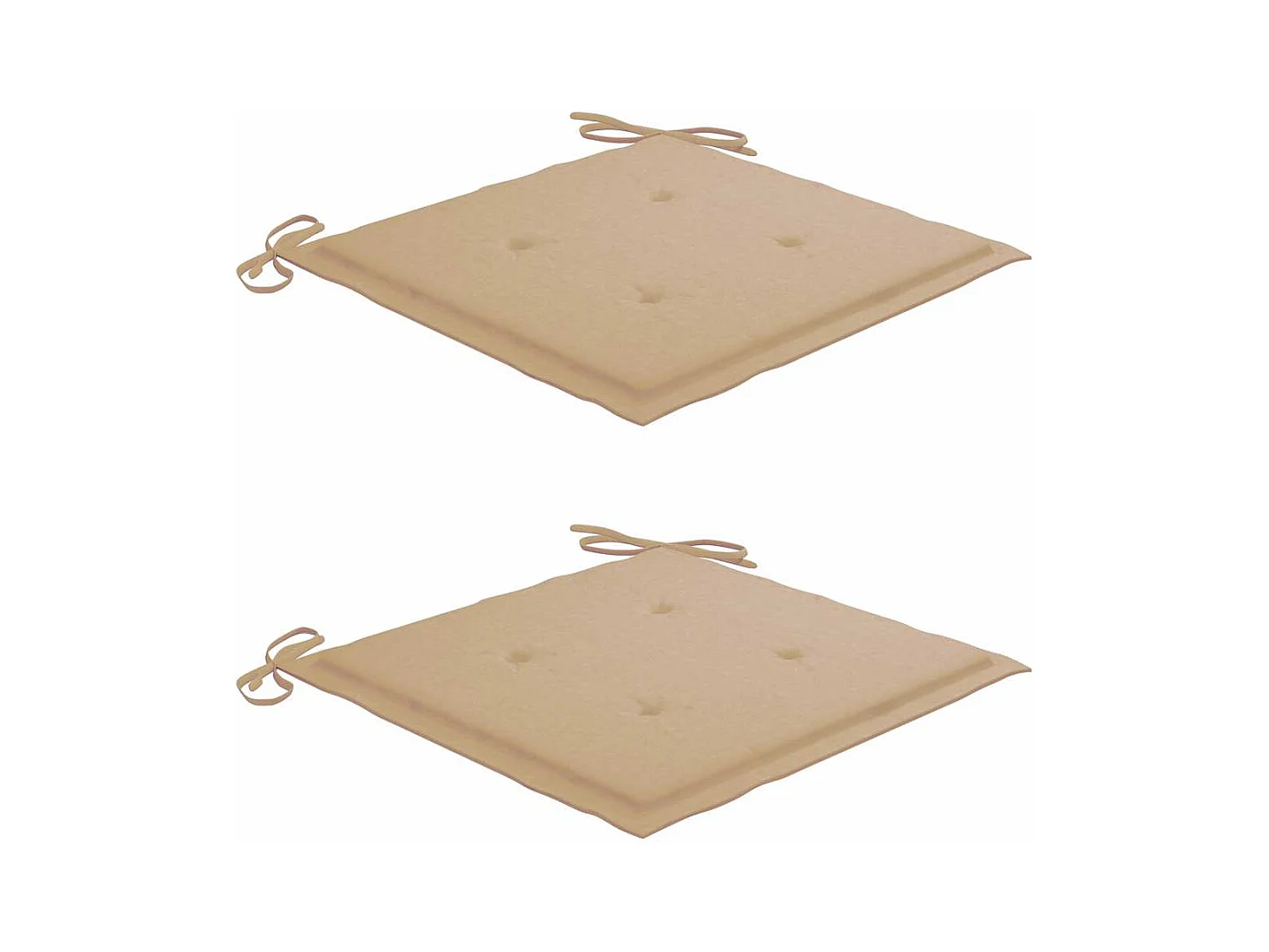 Schommelstoel met beige kussen Massief teakhout