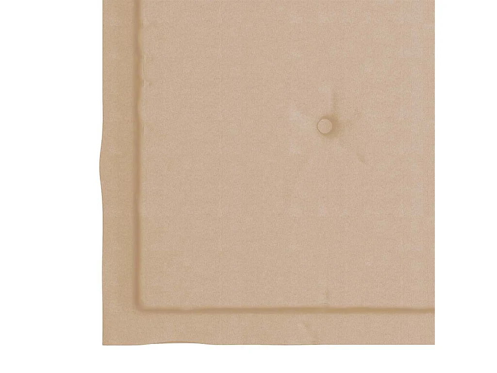 Schommelstoel met beige kussen Massief teakhout