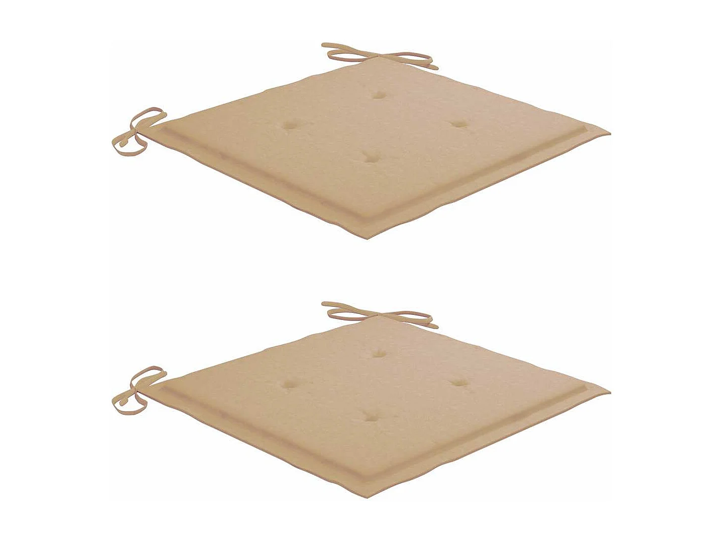 Chaise à bascule avec coussin beige Bois de teck solide