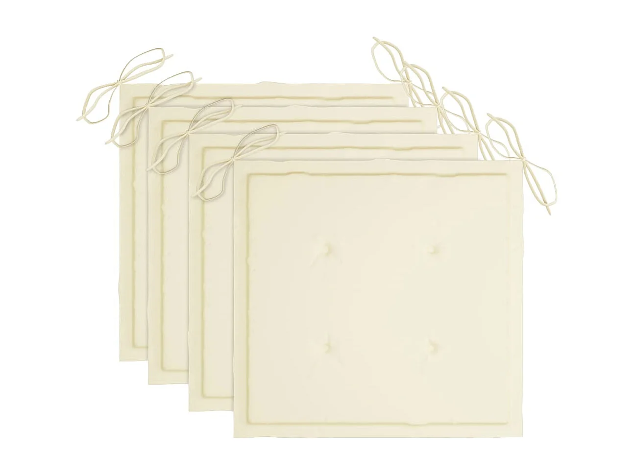 Set di 3 sedie da pranzo da giardino con cuscini in legno massello di acacia