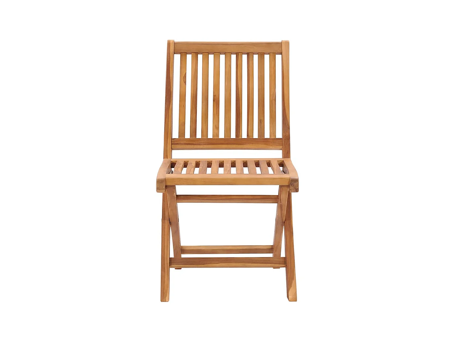 Chaises pliables de jardin avec coussins lot de 4 Teck solide