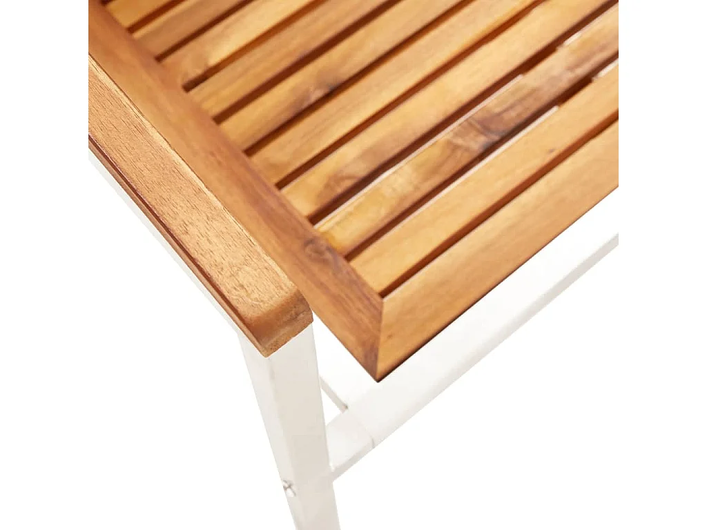 Chaises de jardin lot de 6 avec coussins Bois d'acacia solide