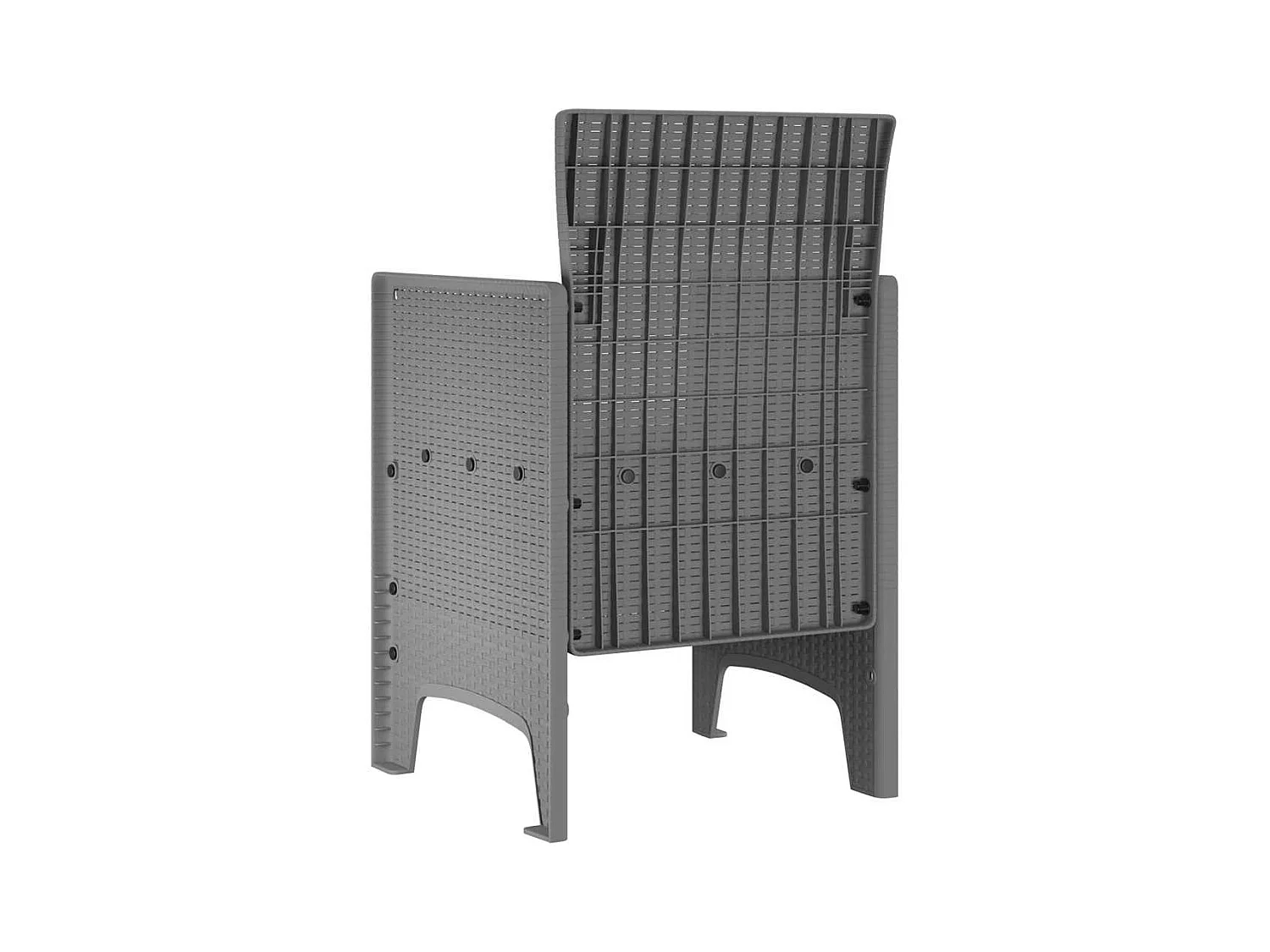 Sedia da giardino 2 pezzi Grigio chiaro 53 x 49 x 85 cm PP