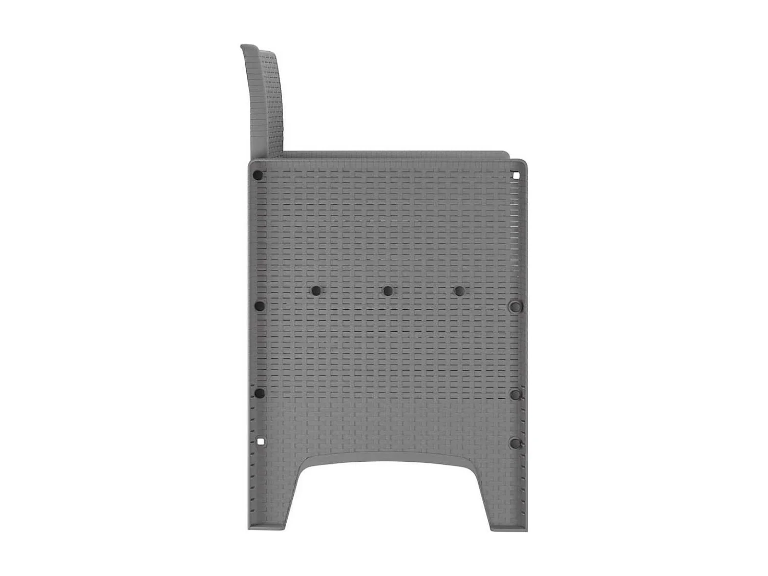 Sedia da giardino 2 pezzi Grigio chiaro 53 x 49 x 85 cm PP