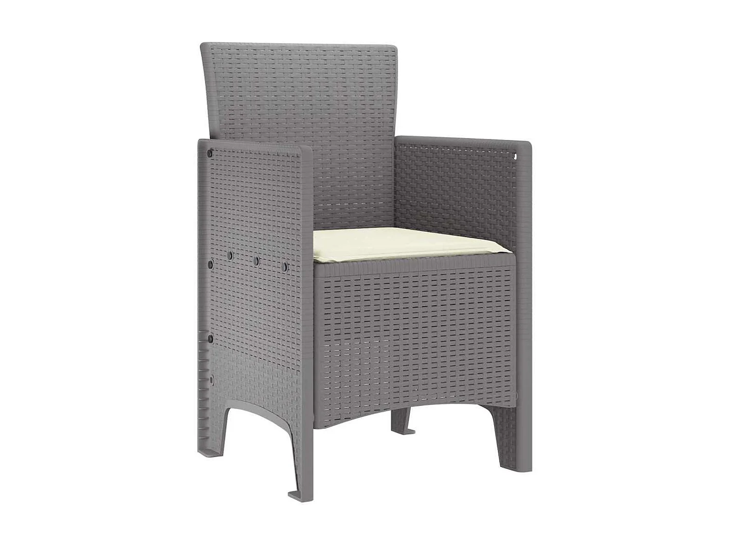 Chaise de jardin 2 pcs Gris clair 53 x 49 x 85 cm PP