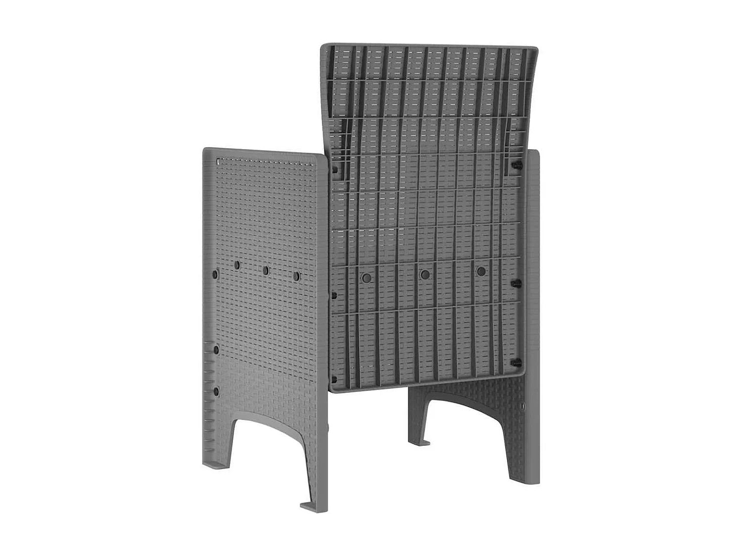 Chaise de jardin 2 pcs Gris clair 53 x 49 x 85 cm PP