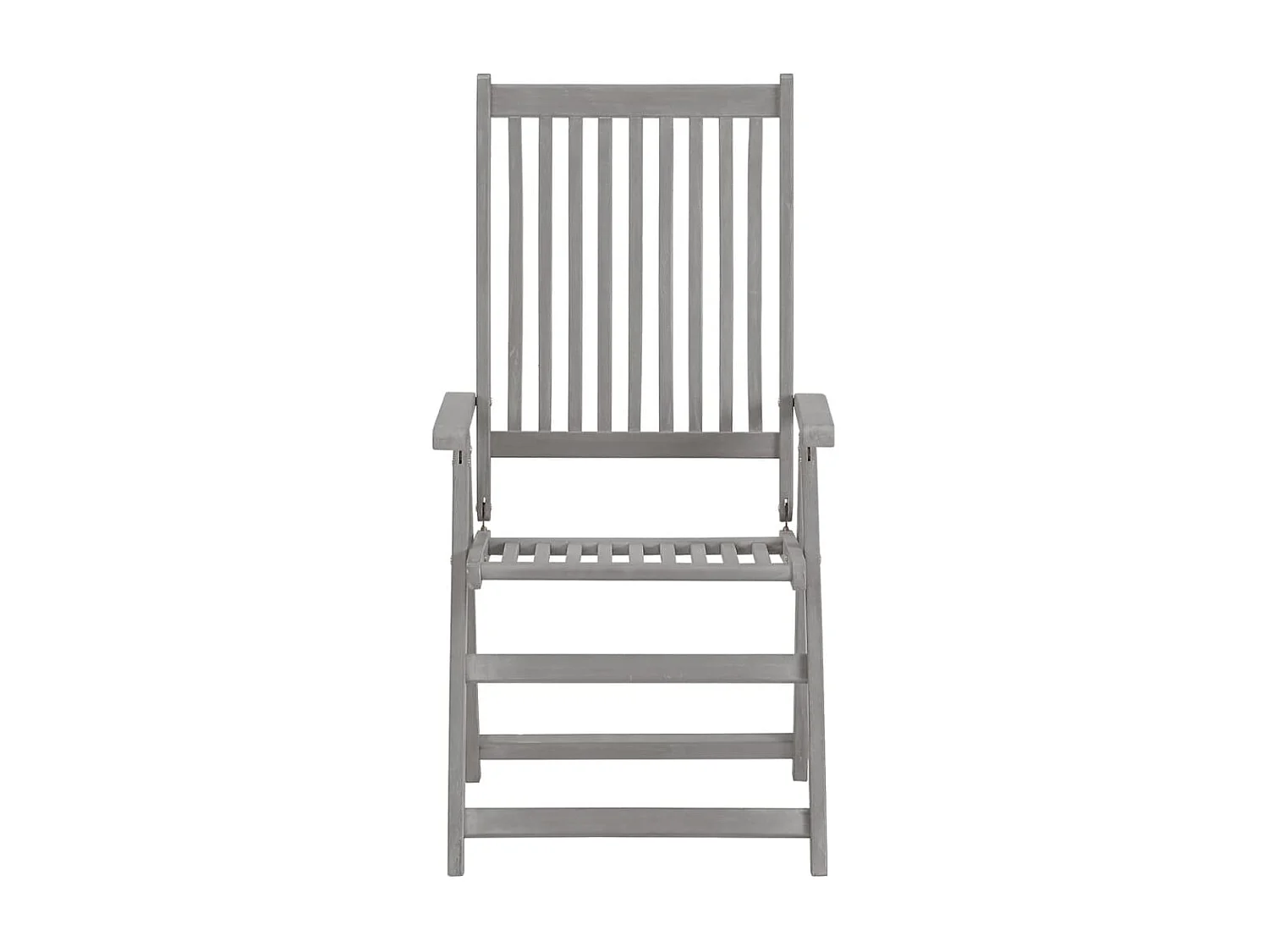 Set di 4 sedie da giardino reclinabili con cuscini in legno di acacia