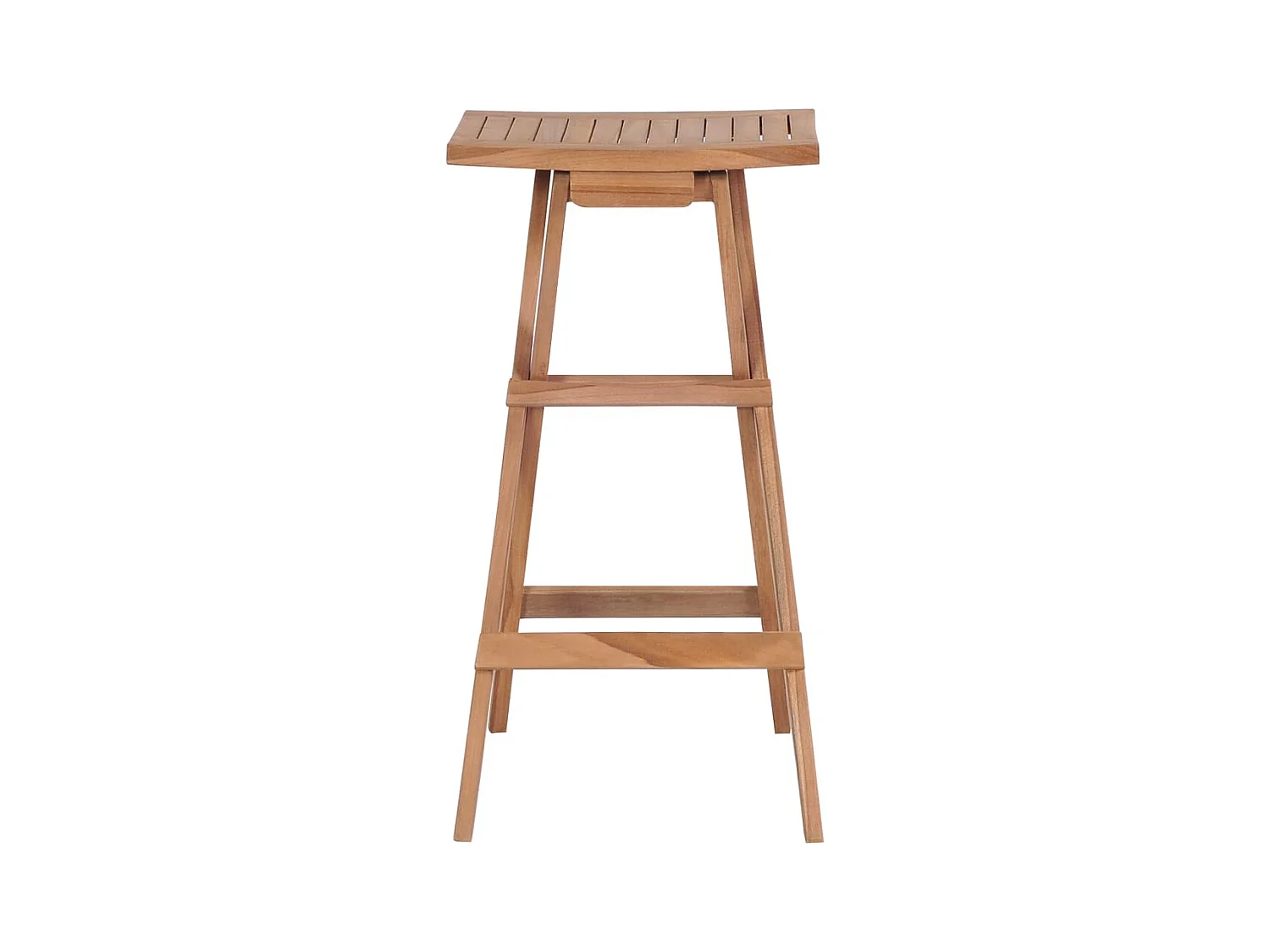 Tabourets de bar pliables lot de 2 Bois de teck massif