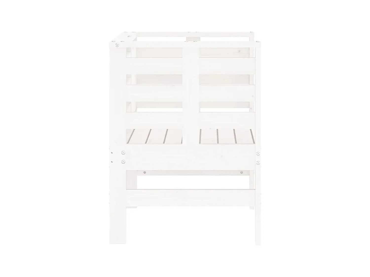 Tuinstoelen set van 2 wit 61,5x53x71 cm massief grenenhout