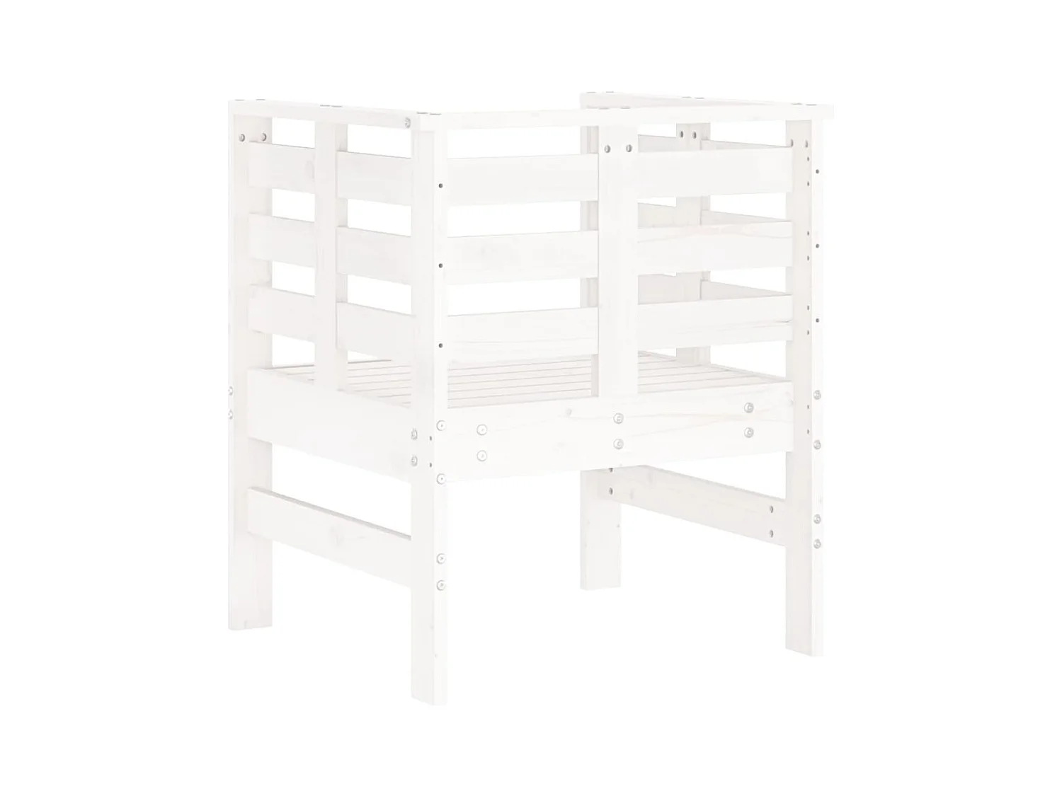 Tuinstoelen set van 2 wit 61,5x53x71 cm massief grenenhout