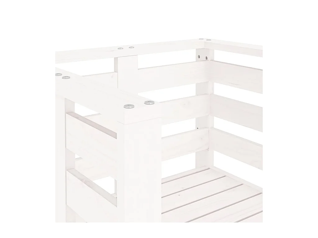 Tuinstoelen set van 2 wit 61,5x53x71 cm massief grenenhout