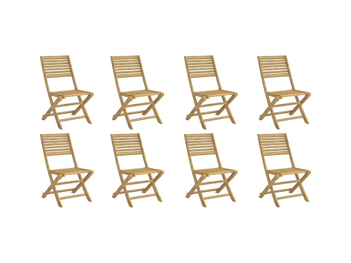 Opvouwbare tuinstoelen set van 8 massief acaciahout