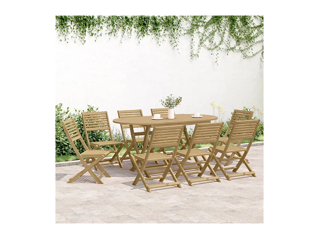 Opvouwbare tuinstoelen set van 8 massief acaciahout