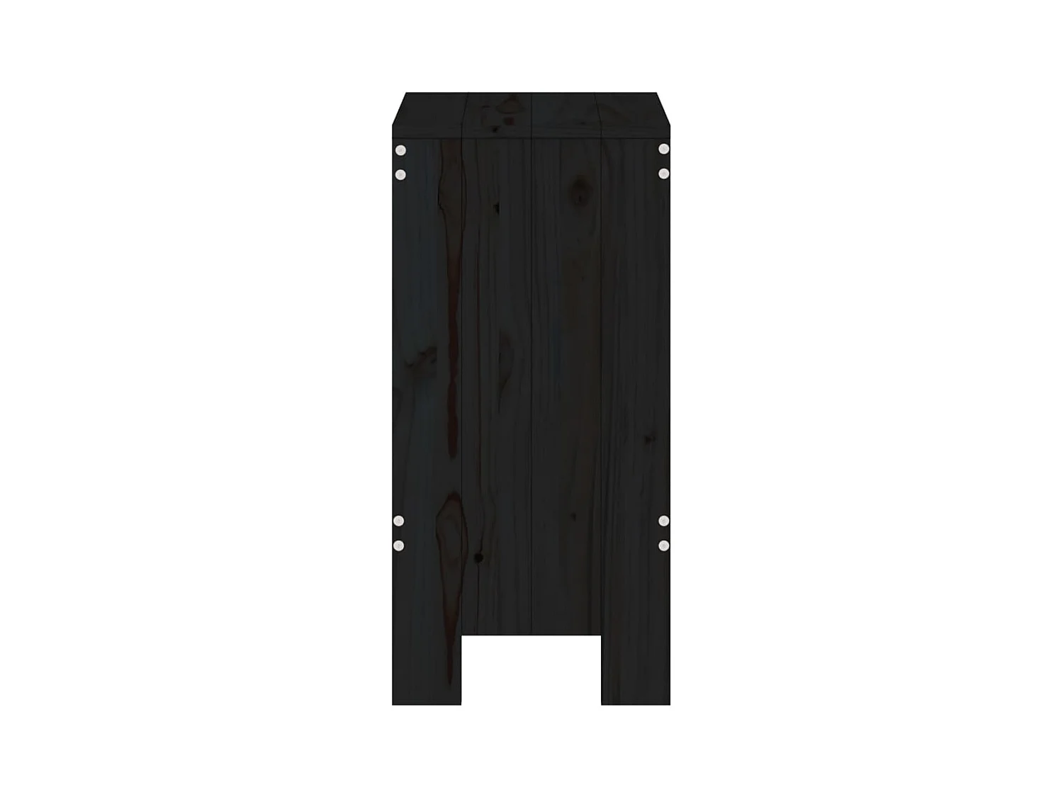 Barkrukken set van 2 zwart 40x36x75 cm massief grenenhout