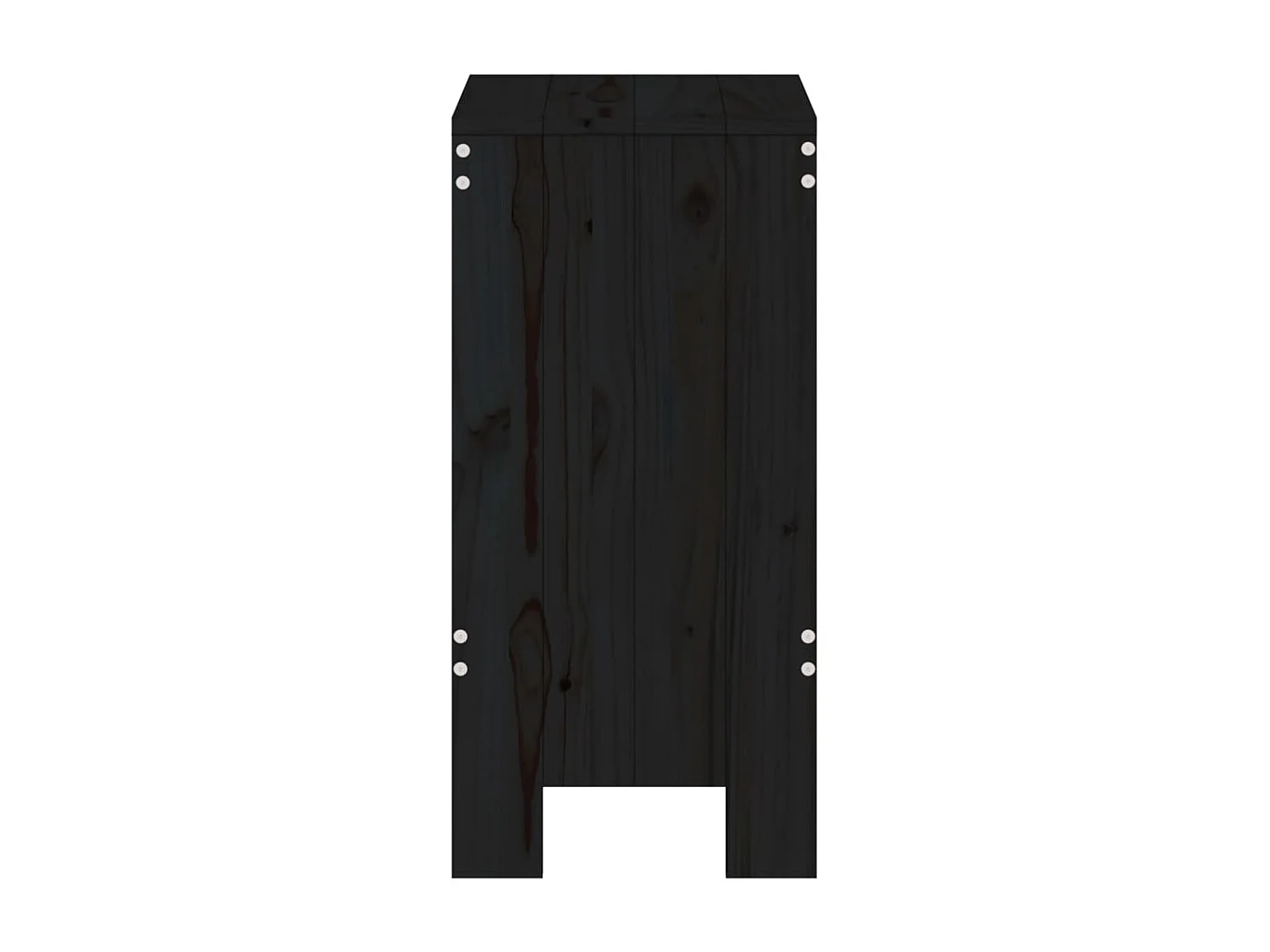 Tabourets de bar lot de 2 noir 40x36x75 cm bois massif de pin