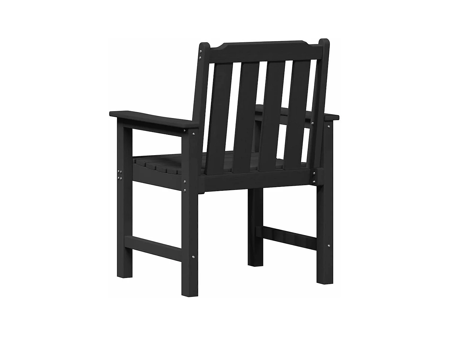 Tuinstoel. 4 stuks Zwart 65,5 x 55,5 x 88 cm Kunststof