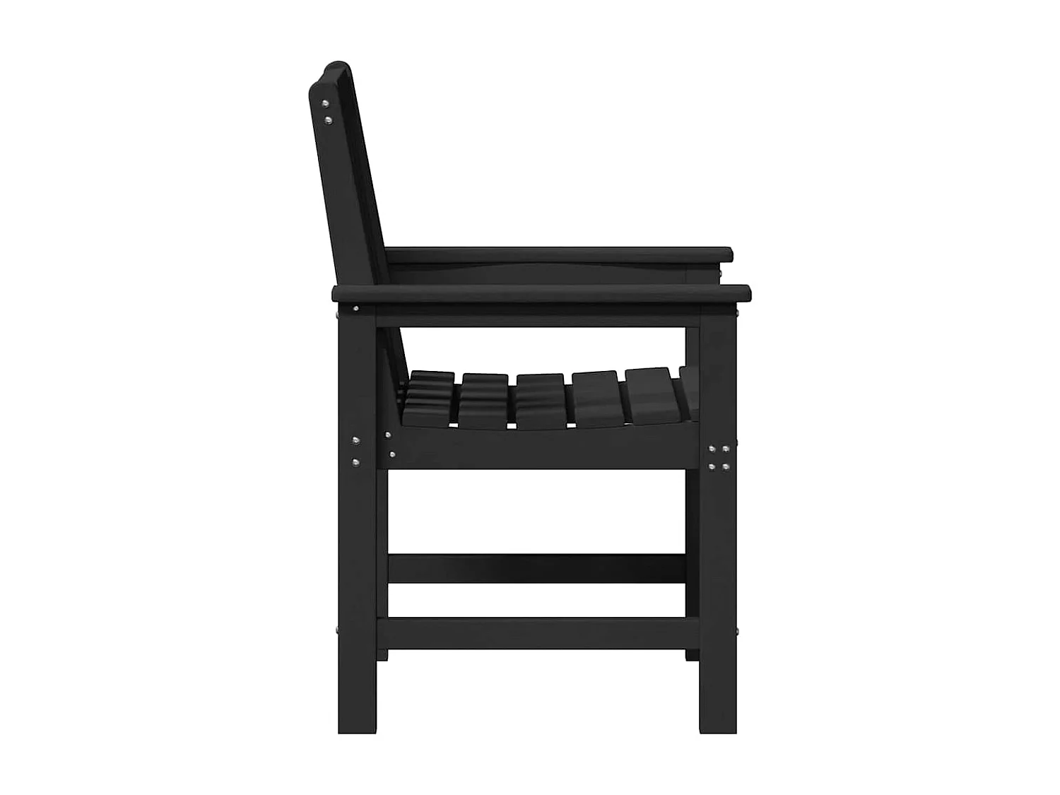 Gartenstuhl. 4 Stück Schwarz 65,5 x 55,5 x 88 cm Kunststoff