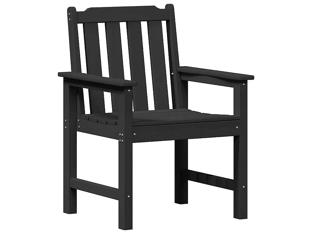 Chaise de jardin. 4 pcs Noir 65.5 x 55.5 x 88cm Plastique