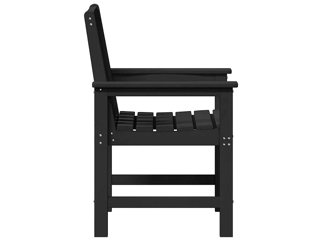 Chaise de jardin. 4 pcs Noir 65.5 x 55.5 x 88cm Plastique
