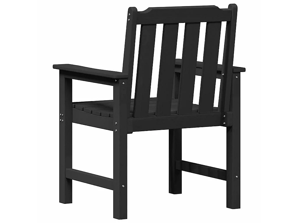 Chaise de jardin. 4 pcs Noir 65.5 x 55.5 x 88cm Plastique