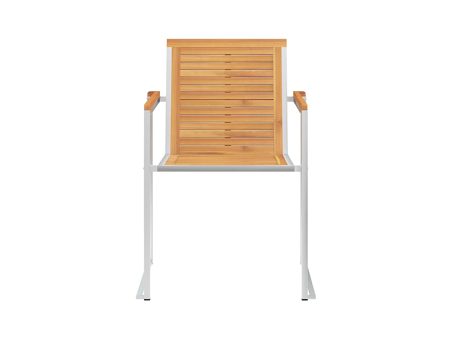 Chaises de jardin avec coussins lot de 2 Teck solide et acier