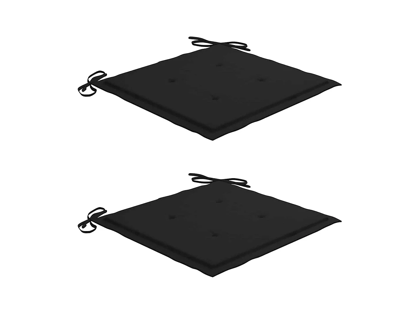 Chaises de jardin avec coussins lot de 2 Teck solide et acier