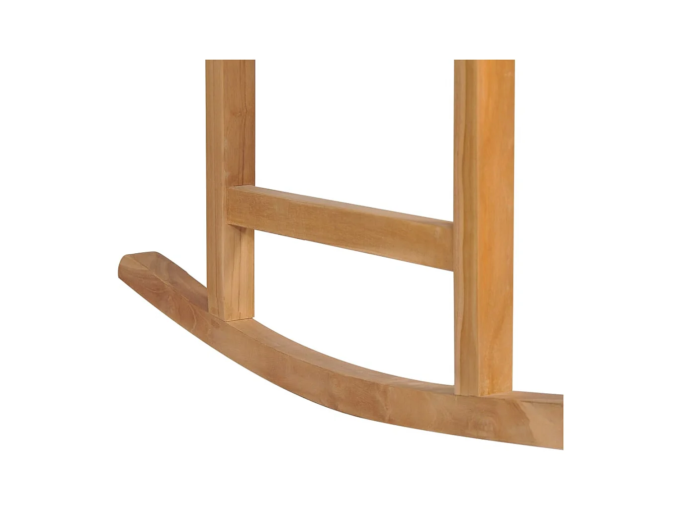 Massief teakhouten schommelstoel