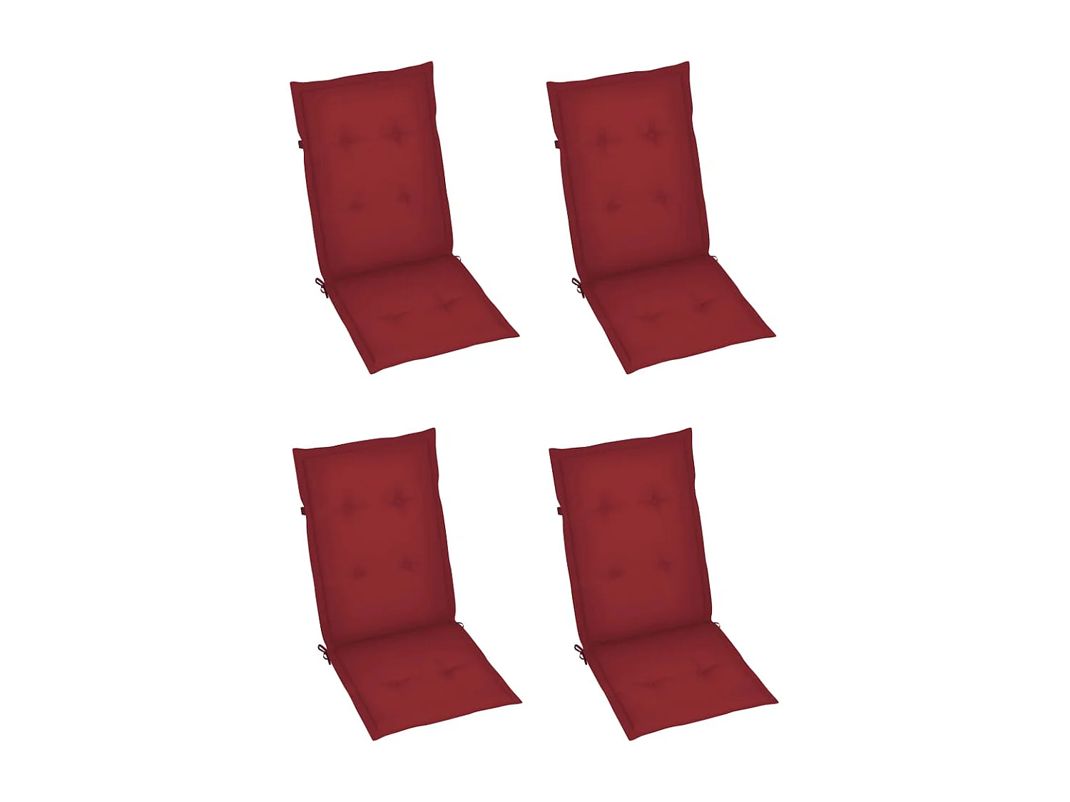 Chaises pliables de jardin lot de 3 avec coussins Bois d'acacia