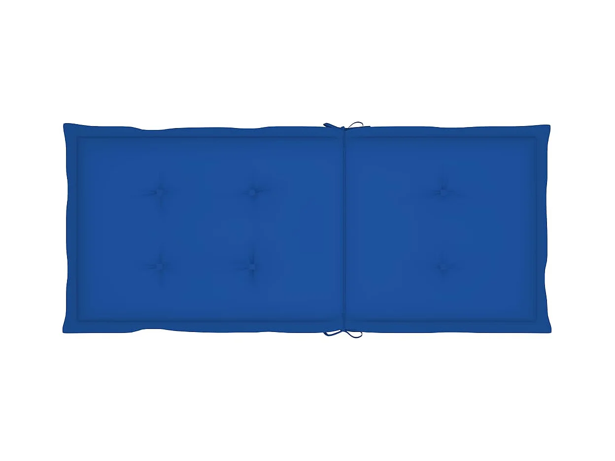 Chaises inclinables de jardin lot de 2 et coussins Bois acacia