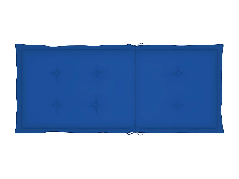 Chaises inclinables de jardin lot de 2 et coussins Bois acacia