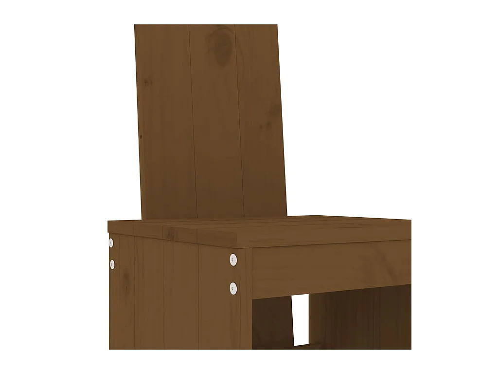 Set van 2 krukken, honingbruin, 40x42x120 cm, massief grenenhout