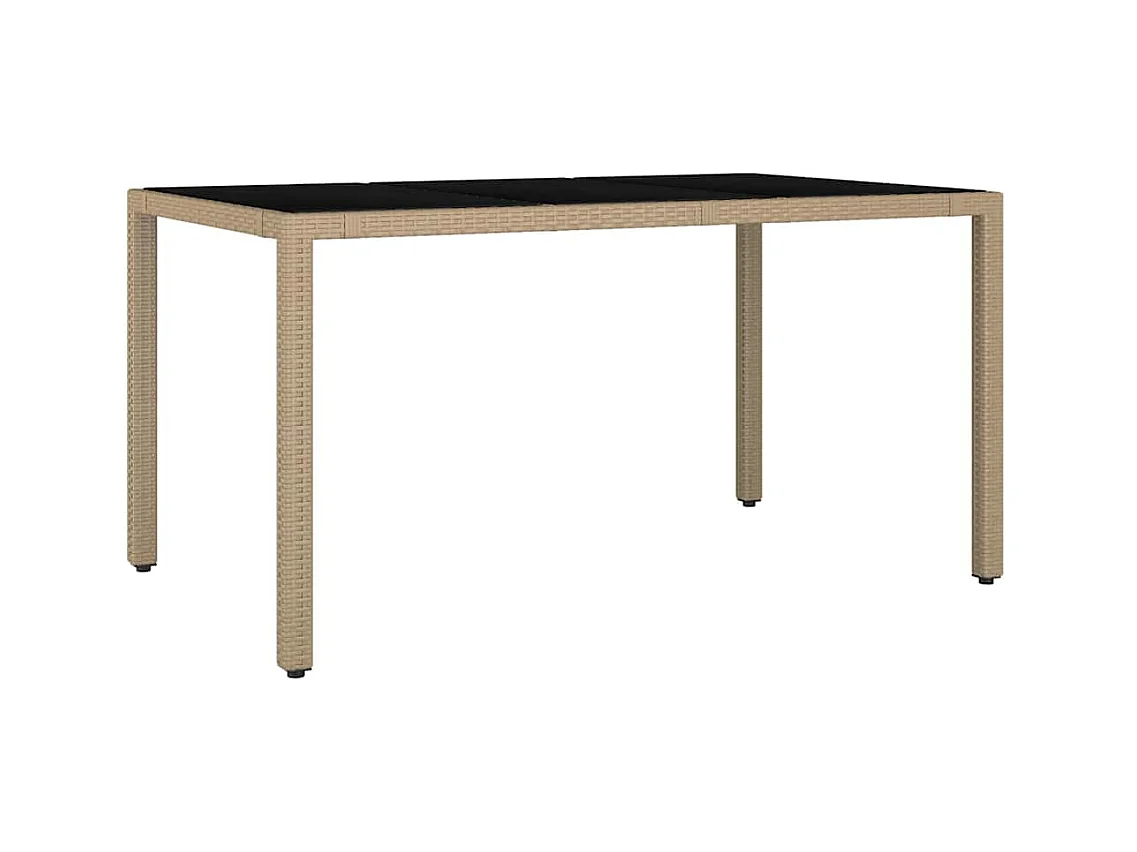 Ensemble de salle à manger pour jardin 7 pcs Beige