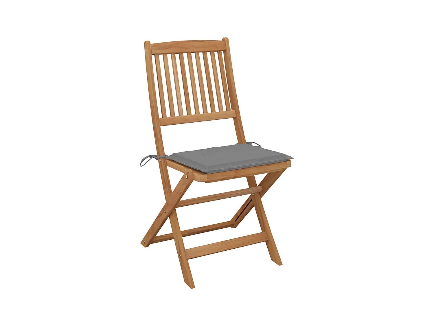 Chaises pliables de jardin lot de 4 avec coussins Bois d'acacia