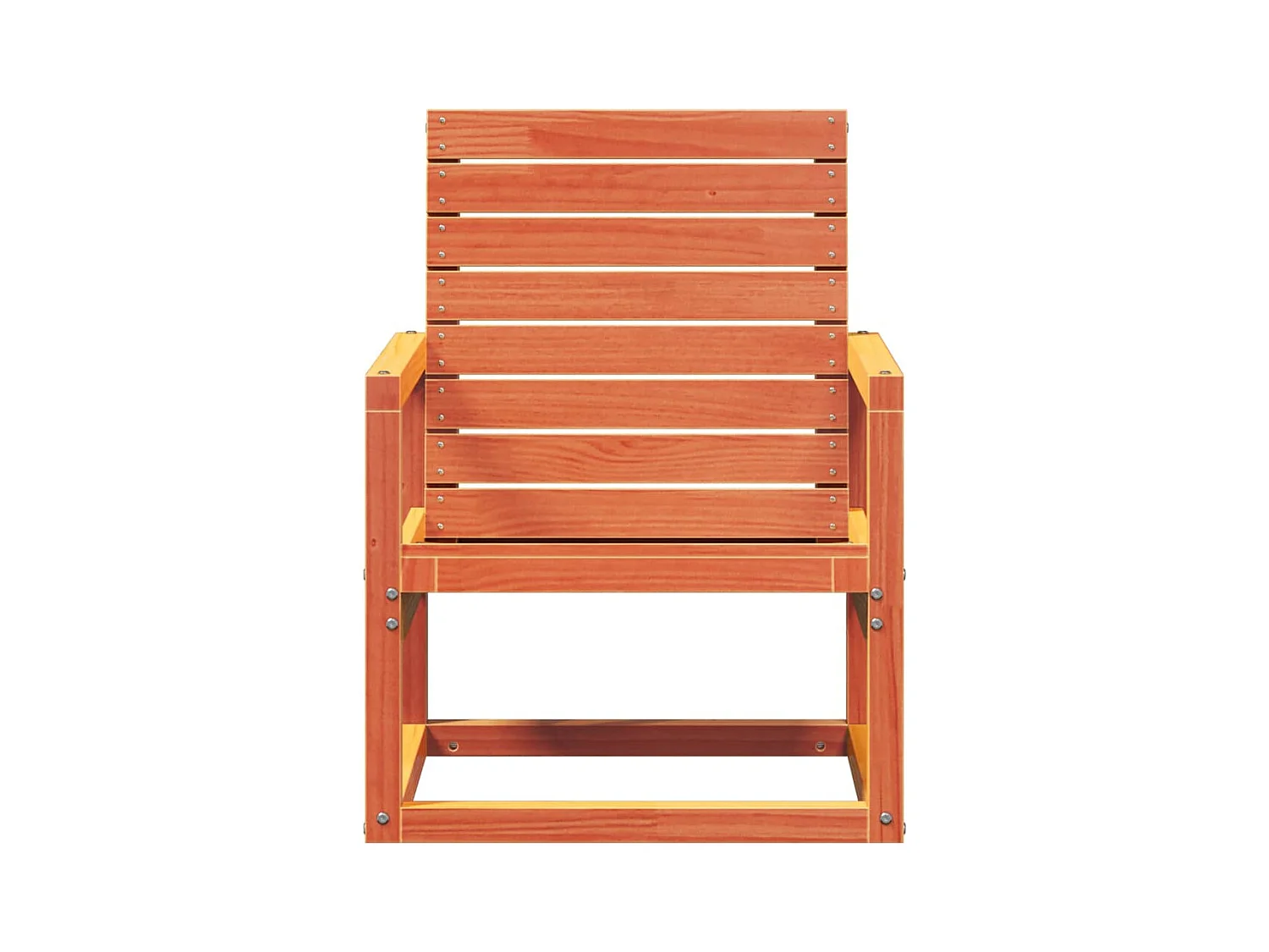 Sedia da giardino in legno massello di pino cerato marrone 57,5x63x76 cm