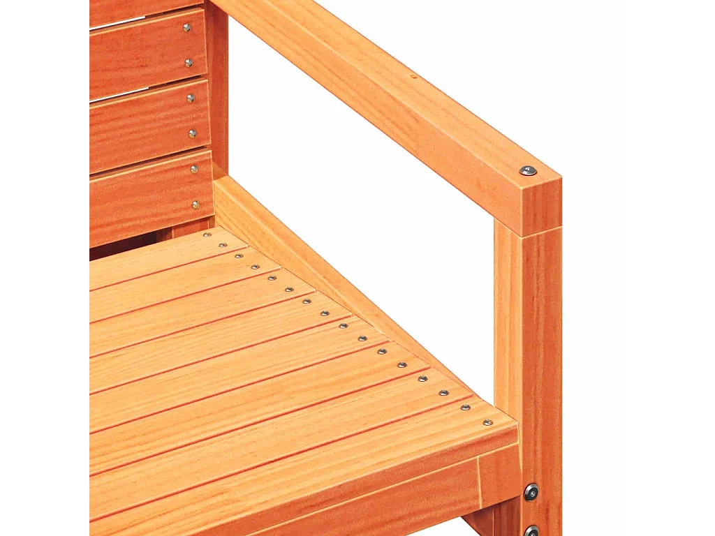 Bruine was tuinstoel 57,5x63x76 cm massief grenenhout