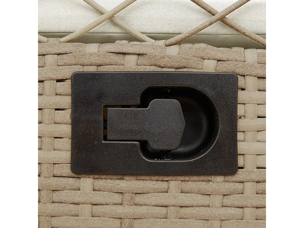 Conjunto de 2 sillas de jardín reclinables beige en resina tejida