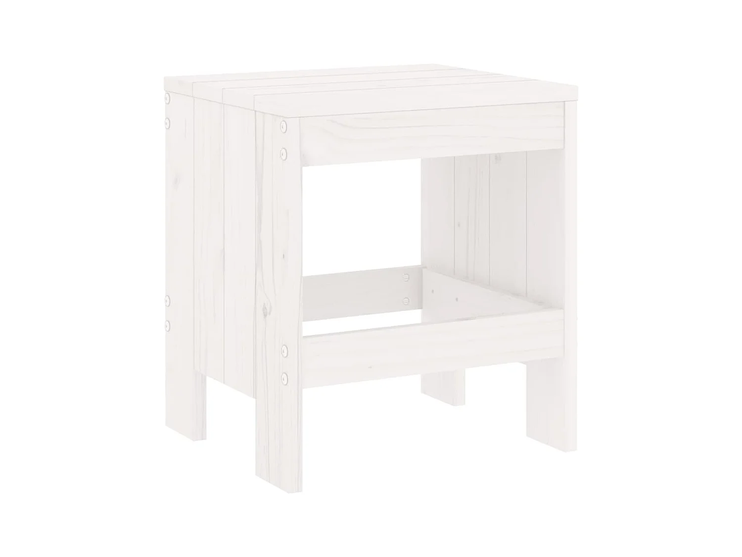 Tuinstoelen set van 2 wit 40x36x45 cm massief grenenhout