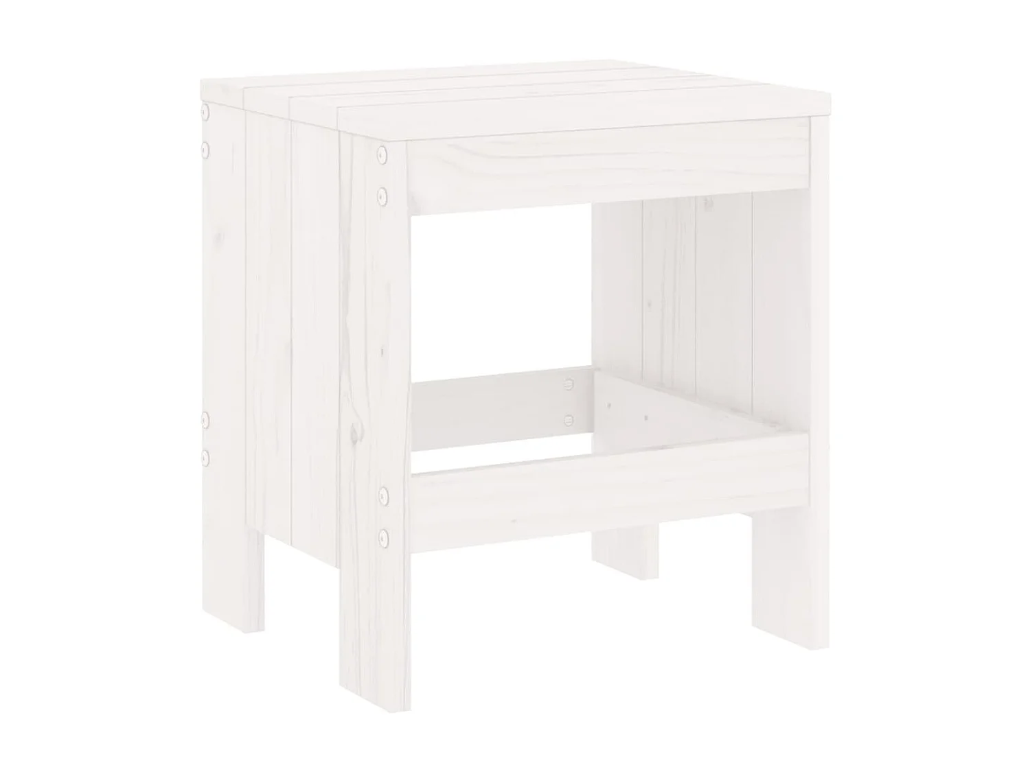 Tuinstoelen set van 2 wit 40x36x45 cm massief grenenhout