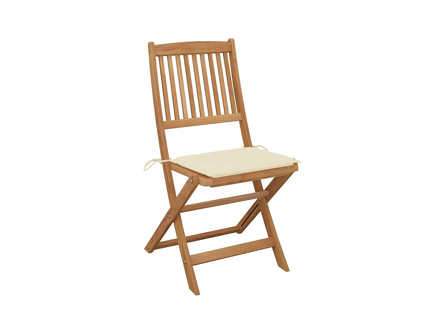 Chaises pliables de jardin lot de 6 avec coussins Bois d'acacia