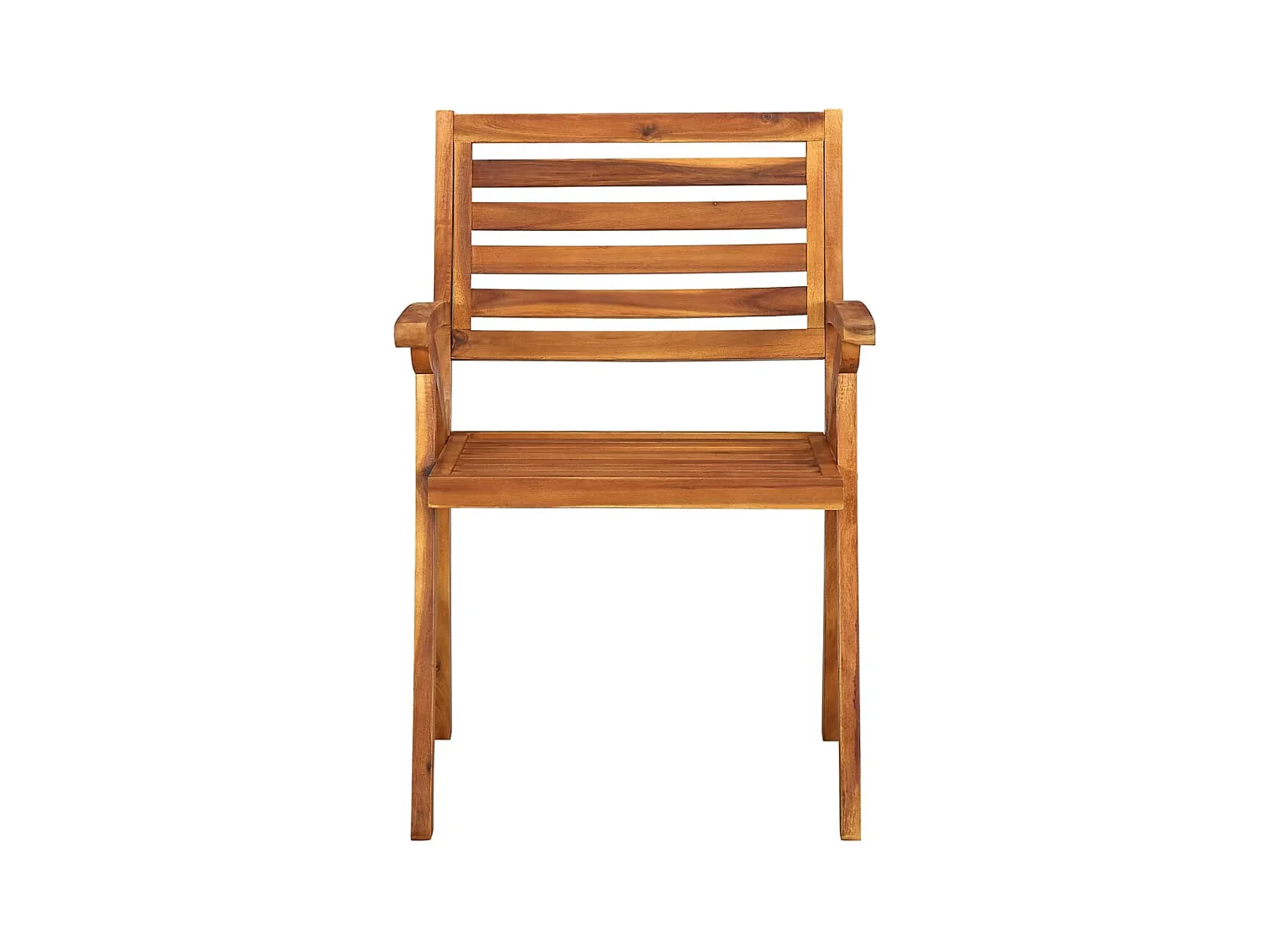 Tuinstoelenset van 6 massief acaciahout