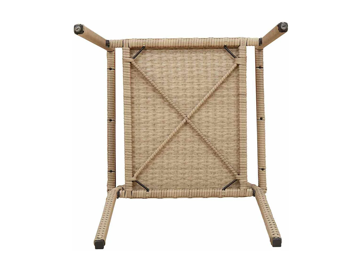 4 stuks stapelbare tuinstoelen crème, bruin