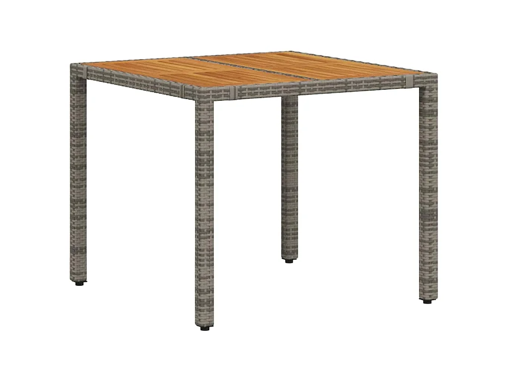 Juego de comedor de jardín de 5 piezas, gris