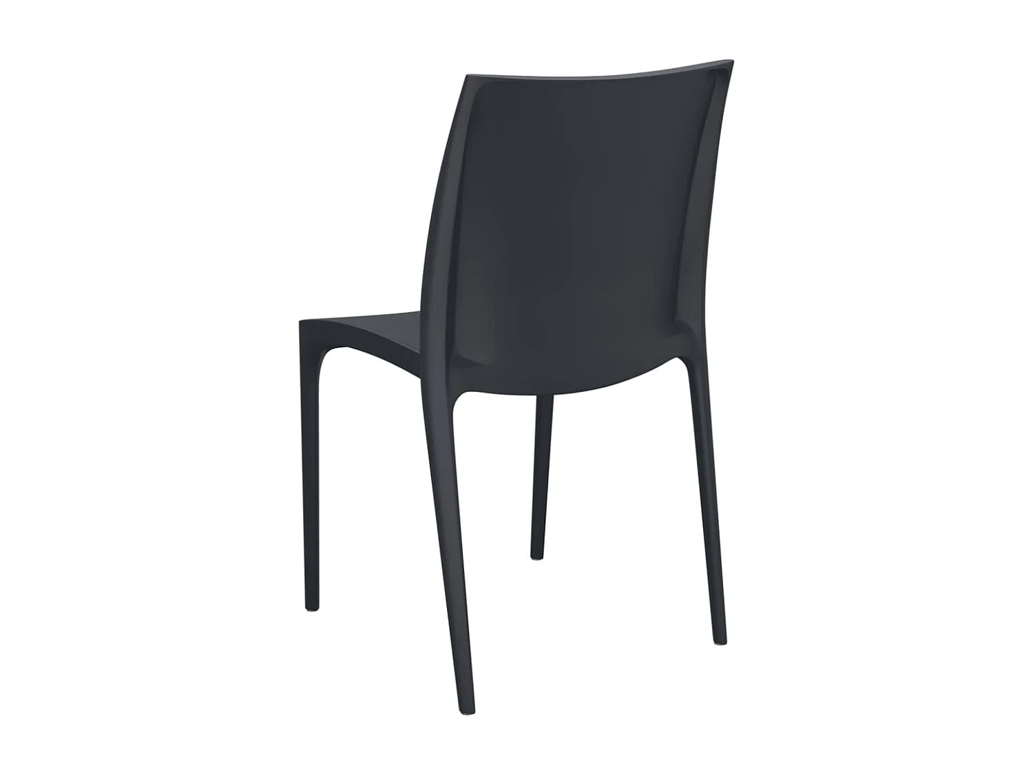 Tuinstoelen set van 2 antraciet 50x46x80 cm polypropyleen